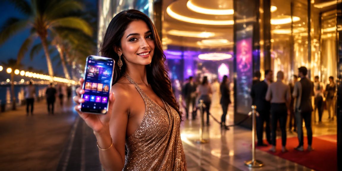 Mobile casino gaming on a sunny beach with players enjoying
